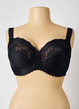 Soutien-gorge effet matière satinée haut soutien-gorge emboitant noir ROSA FAIA femme