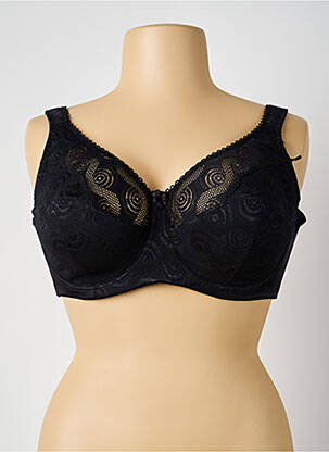 Soutien-gorge effet matière satinée haut soutien-gorge emboitant noir PIEGE femme