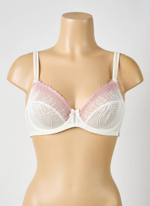 Soutien-gorge légère et transparente haut soutien-gorge emboitant blanc MILLESIA femme