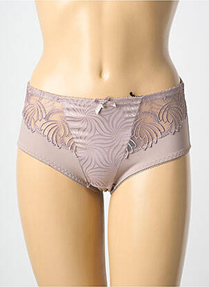 Culotte tissage satiné marron PIEGE femme