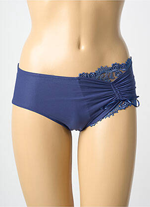 Shorty tissage satiné bleu MILLESIA femme