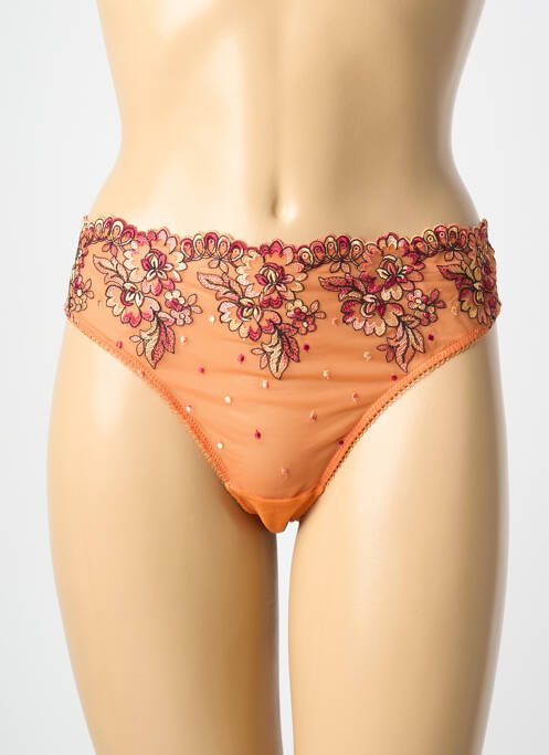 Culotte effet matière satinée orange MILLESIA femme