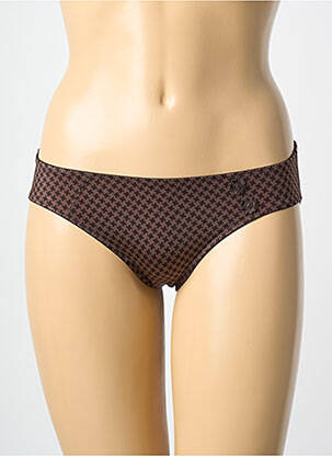 Culotte tissage satiné marron ROSA FAIA femme