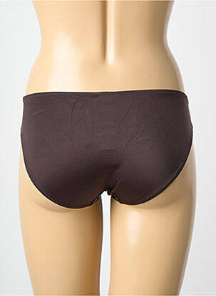 Culotte tissage satiné marron ROSA FAIA femme
