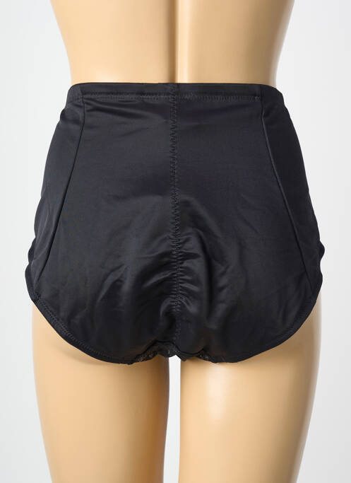 Culotte haute tissage satiné noir PIEGE femme