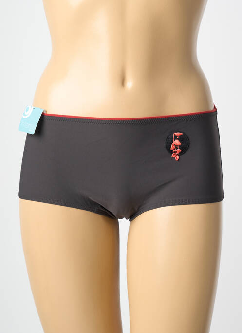 Shorty tissage satiné marron MARIE JO femme