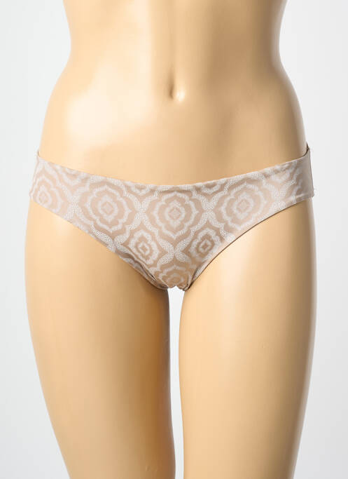 Culotte tissage satiné marron ROSA FAIA femme