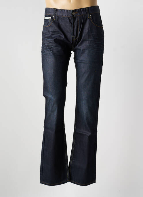 Jeans coupe droite fermeture zippée sous rabat boutonné taille normale bleu COMPTOIR DU RUGBY homme