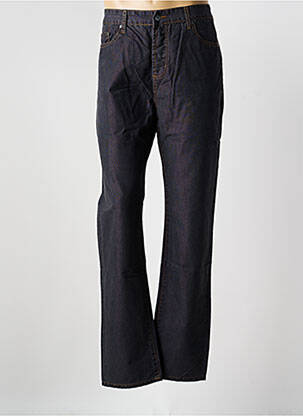 Jeans coupe droite fermeture zippée sous rabat boutonné taille normale noir QUINZE & TREIZE homme