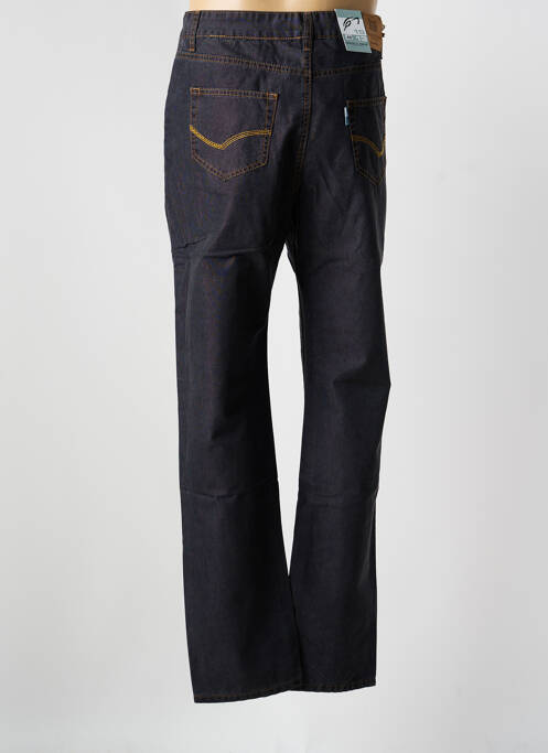 Jeans coupe droite fermeture zippée sous rabat boutonné taille normale noir QUINZE & TREIZE homme