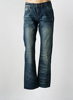 Jeans coupe droite fermeture zippée sous rabat boutonné taille normale bleu COMPTOIR DU RUGBY homme