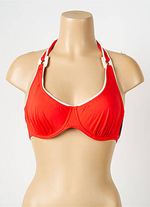 Haut de maillot de bain stretch haut soutien-gorge balconnet rouge AUBADE femme