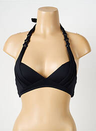 Haut de maillot de bain fermeture liens à nouer haut soutien-gorge avec mousse de rembourrage amovible noir AUBADE femme