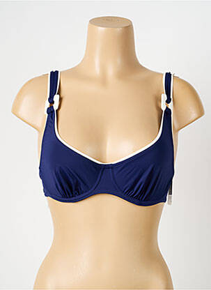 Haut de maillot de bain stretch haut soutien-gorge balconnet bleu AUBADE femme
