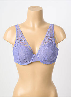 Soutien-gorge tissage dentelle haut soutien-gorge emboitant violet CHANTELLE femme