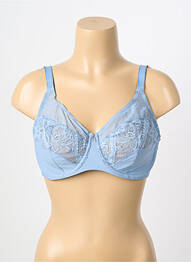 Soutien-gorge tissage dentelle haut soutien-gorge moulé bleu CHANTELLE femme