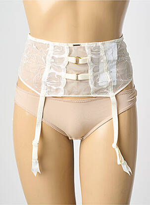 Guêpière/porte-jarretelle broderie blanc CHANTELLE femme