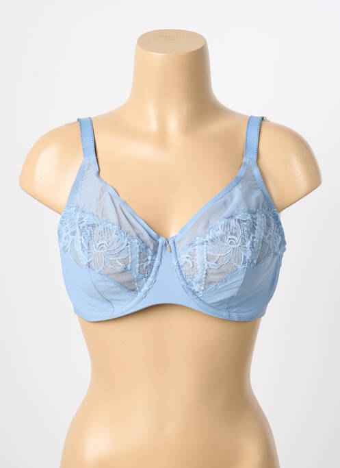 Soutien-gorge tissage dentelle haut soutien-gorge moulé bleu CHANTELLE femme