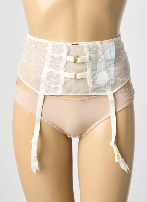 Guêpière/porte-jarretelle broderie blanc CHANTELLE femme