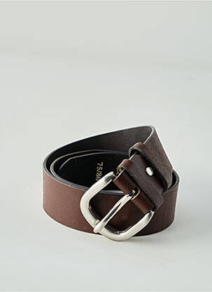 Ceinture coutures renforcées marron QUINZE & TREIZE femme