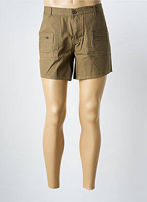 Short tissage popeline taille normale marron CLOUD'S homme