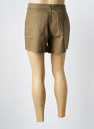 Short tissage popeline taille normale marron CLOUD'S homme