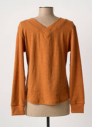 Pull coupe cintrée manches longues orange CLOUD'S femme