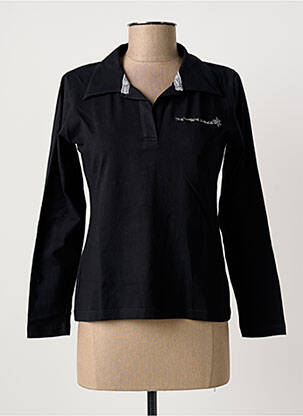 Polo manches longues manches longues noir THE HAKADANCE femme