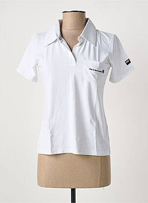 Polo broderie manches courtes blanc THE HAKADANCE femme
