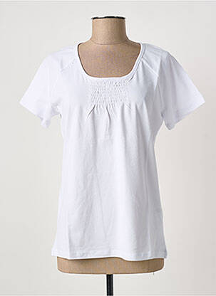 T-shirt stretch manches longues blanc ERIC TABARLY femme