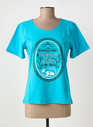 T-shirt imprimé fantaisie manches courtes bleu COMPTOIR DU RUGBY femme