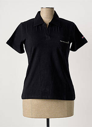 Polo broderie manches courtes noir THE HAKADANCE femme