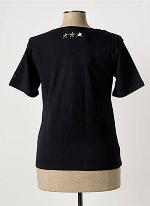 T-shirt col v manches courtes noir THE HAKADANCE femme