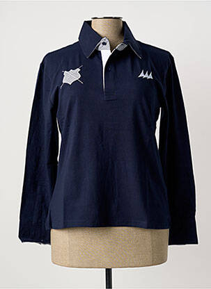 Polo broderie manches longues bleu ERIC TABARLY femme