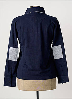 Polo broderie manches longues bleu ERIC TABARLY femme