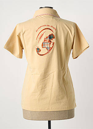 Polo broderie manches courtes beige COMPTOIR DU RUGBY femme