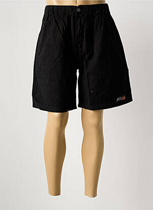 Short tissage popeline taille normale noir QUINZE & TREIZE homme