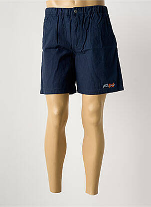 Short tissage popeline taille normale bleu QUINZE & TREIZE homme