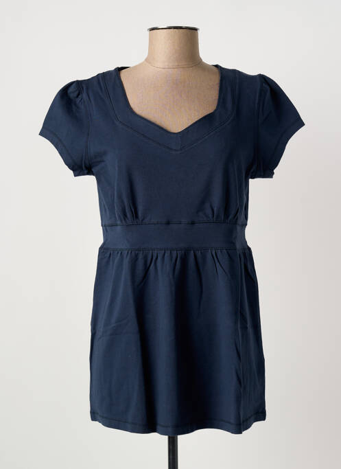 T-shirt col v manches courtes bleu CLOUD'S femme