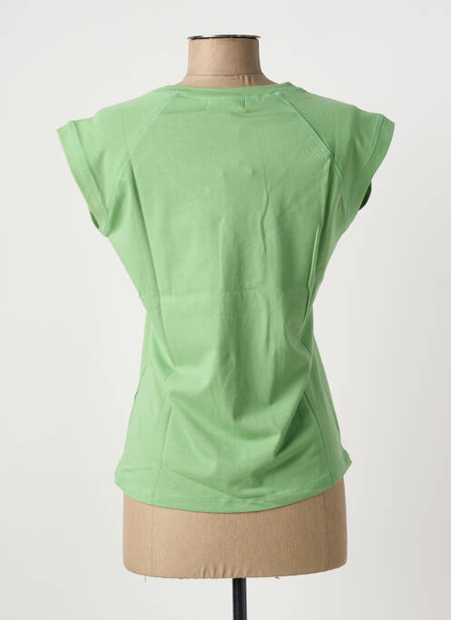 T-shirt stretch manches courtes vert CLOUD'S femme