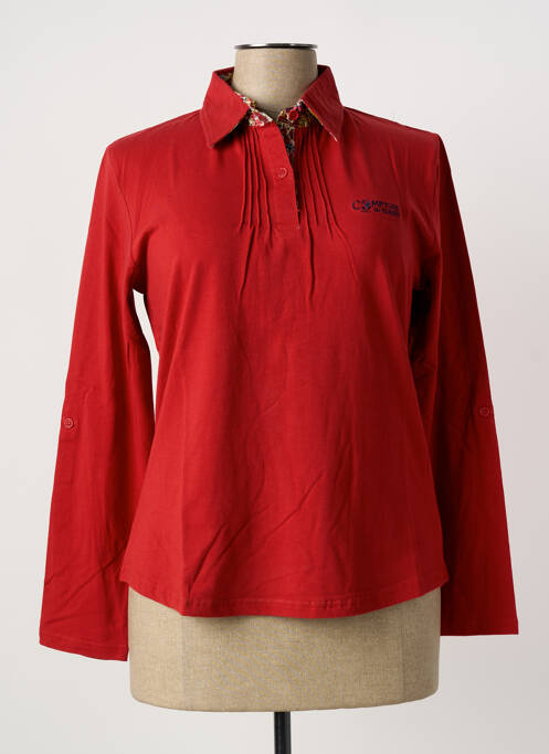 Polo manches longues manches longues rouge COMPTOIR DU RUGBY femme