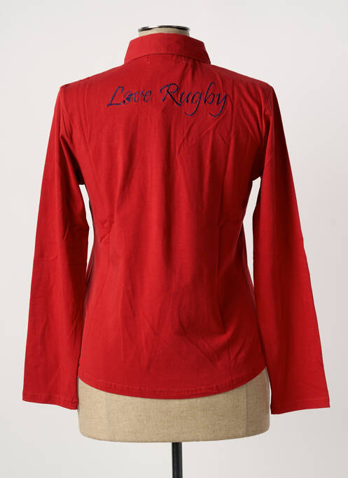 Polo manches longues manches longues rouge COMPTOIR DU RUGBY femme