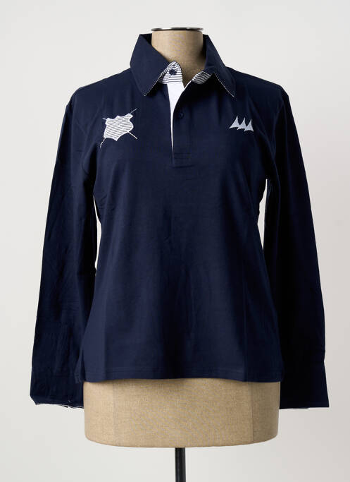Polo manches longues manches longues bleu ERIC TABARLY femme