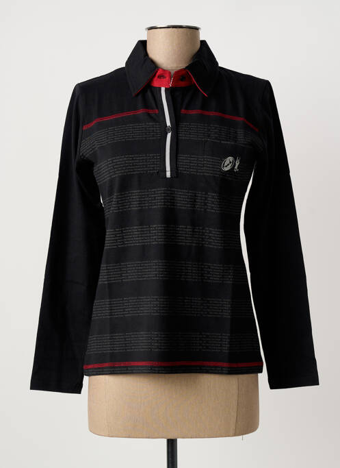 Polo noir HAKA DANCE femme