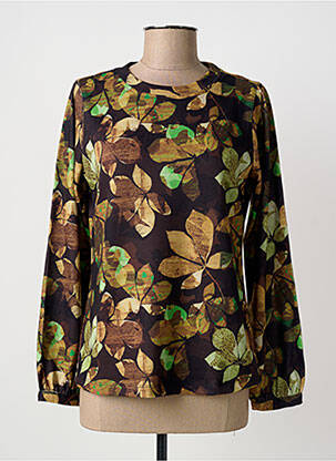 Pull coupe cintrée manches longues noir AGATHE & LOUISE femme
