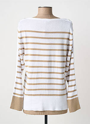 Pull coupe cintrée manches longues beige AGATHE & LOUISE femme