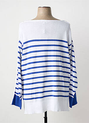 Pull coupe cintrée manches longues bleu AGATHE & LOUISE femme
