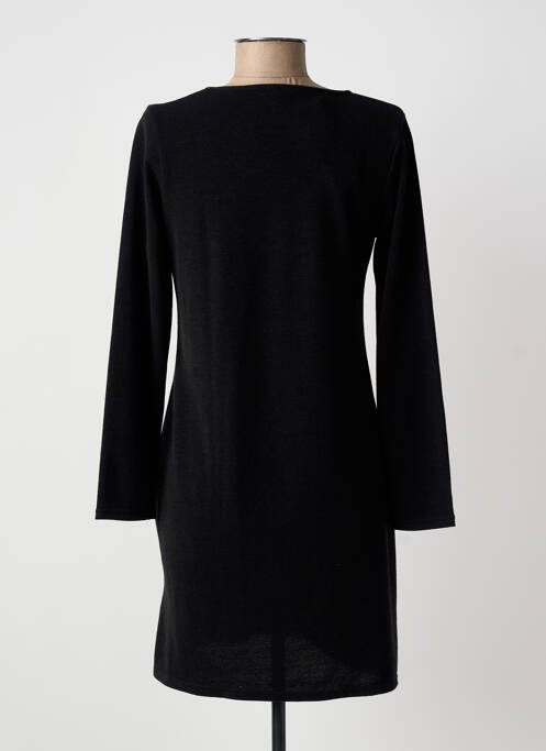 Robe courte manches longues manches longues noir MARBLE femme