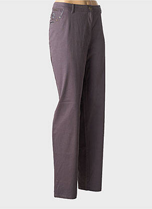 Jeans coupe slim stretch taille normale gris AGATHE & LOUISE femme