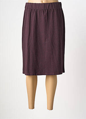 Jupe mi-longue coupe droite violet AGATHE & LOUISE femme